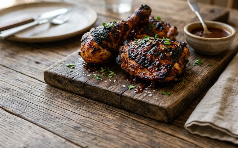 Pechugas de pollo a la barbacoa a la parrilla