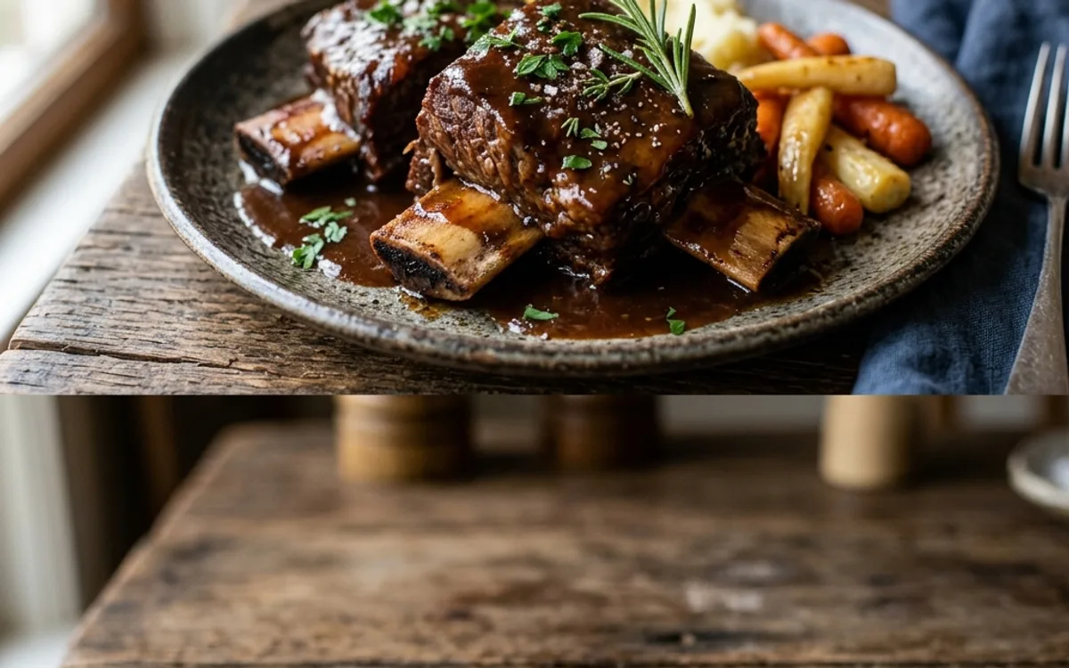Costillas cortas de res braseadas