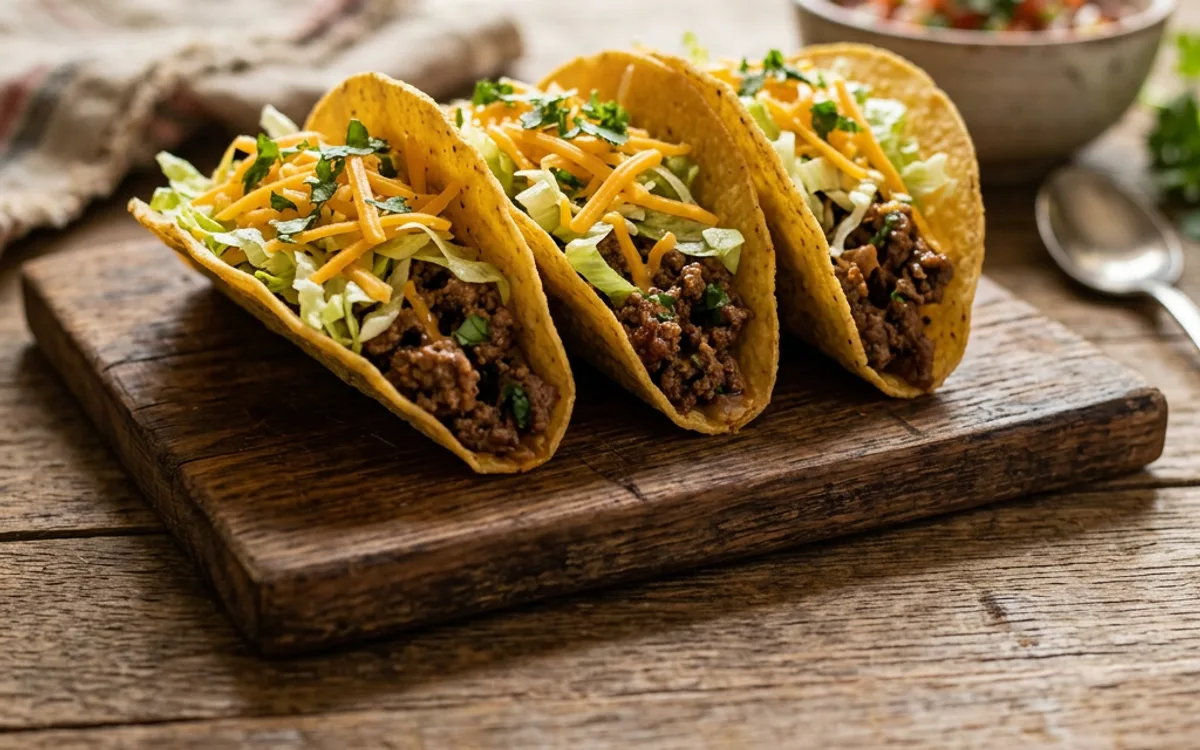 Tacos de res con ingredientes