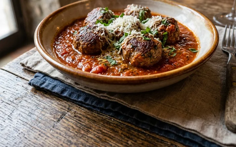 Albóndigas italianas en salsa de tomate