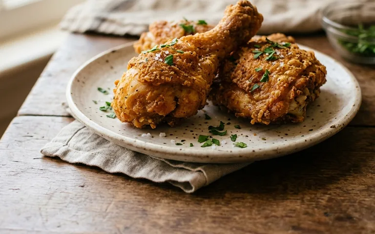 Pollo frito al horno con costra de hojuelas de maíz