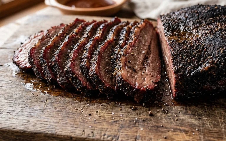 Un pecho de res estilo Texas ahumado